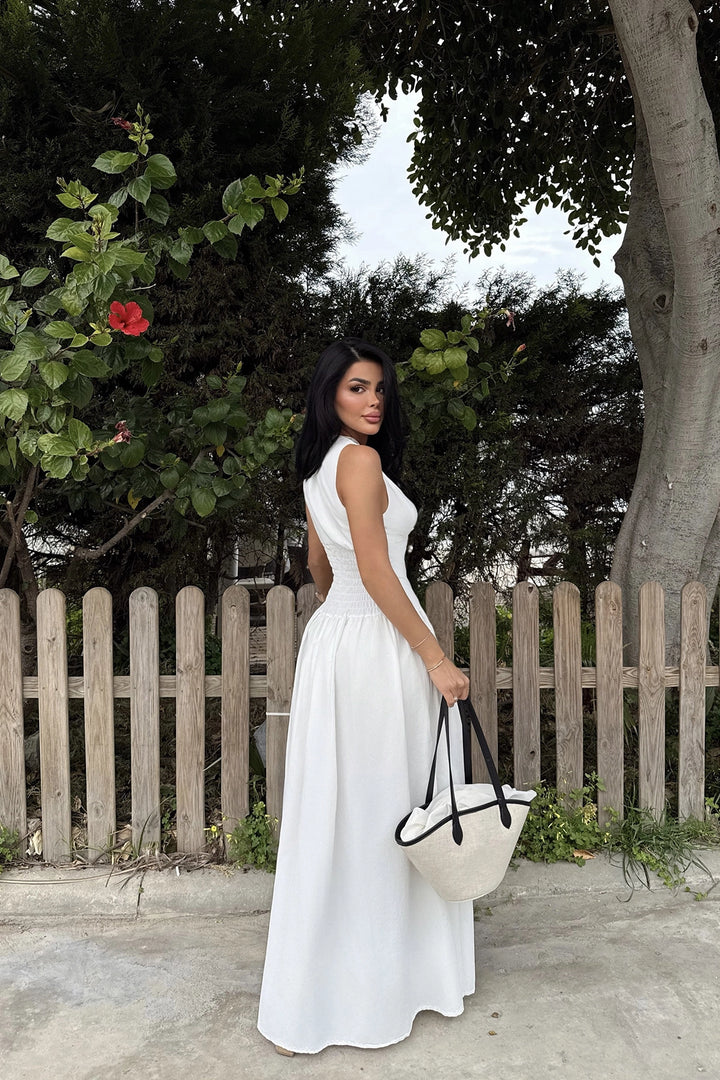 EYY Women White Emilie Long Dress - Mérida