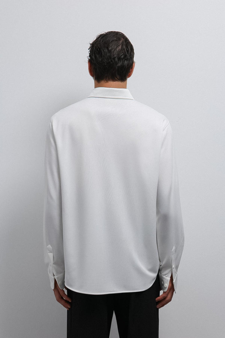 ANT Antioch White Buttoned Collar Relax Fit Men's Shirt - South Brunswick