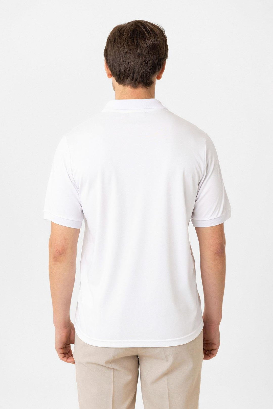 ANT Antioch White Zippered Regular Fit Men's T-Shirt - Cary