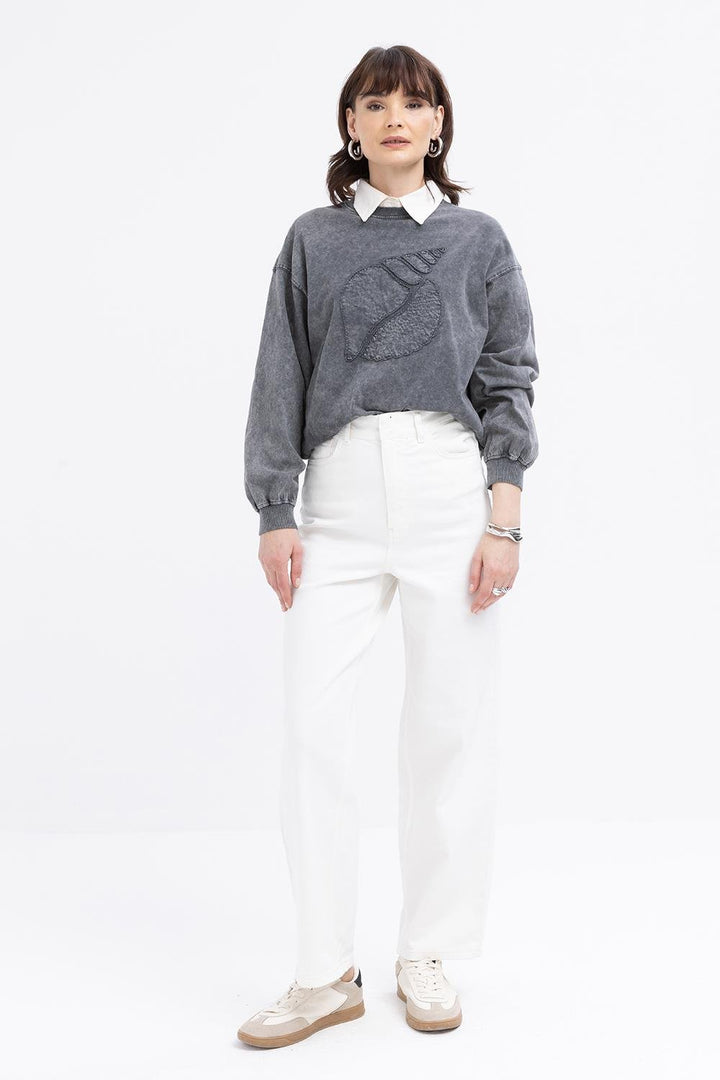 TLD Women Allday White Wide Leg Denim Pants - Scarborough