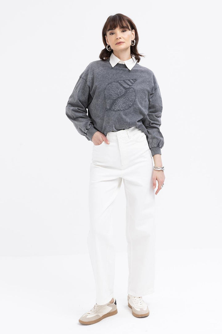 TLD Women Allday White Wide Leg Denim Pants - Hilliard
