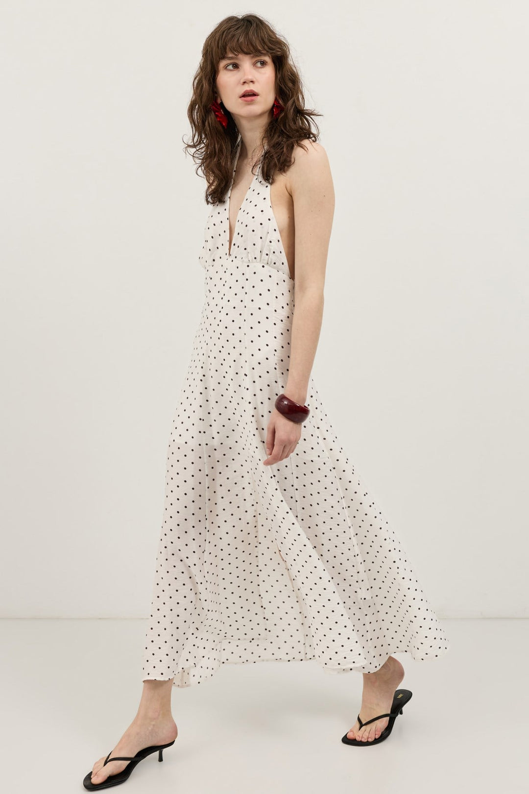 ANT Women's Polka-Dot Dress with a Boat Neck - Bloomington