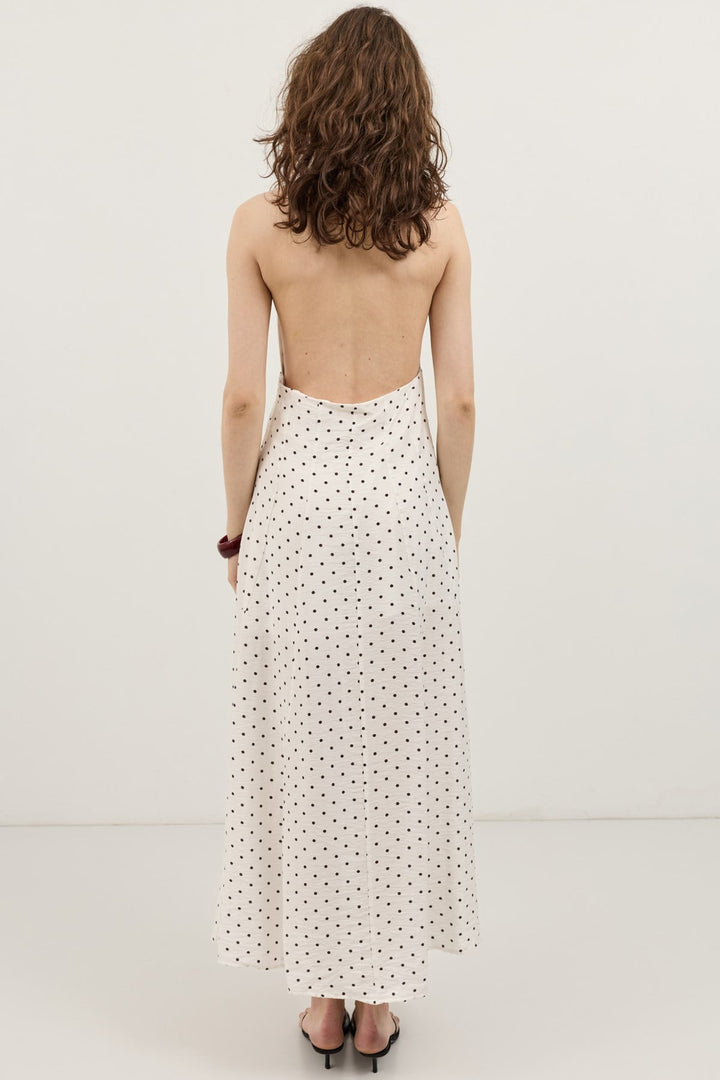 ANT Women's Polka-Dot Dress with a Boat Neck - Bloomington