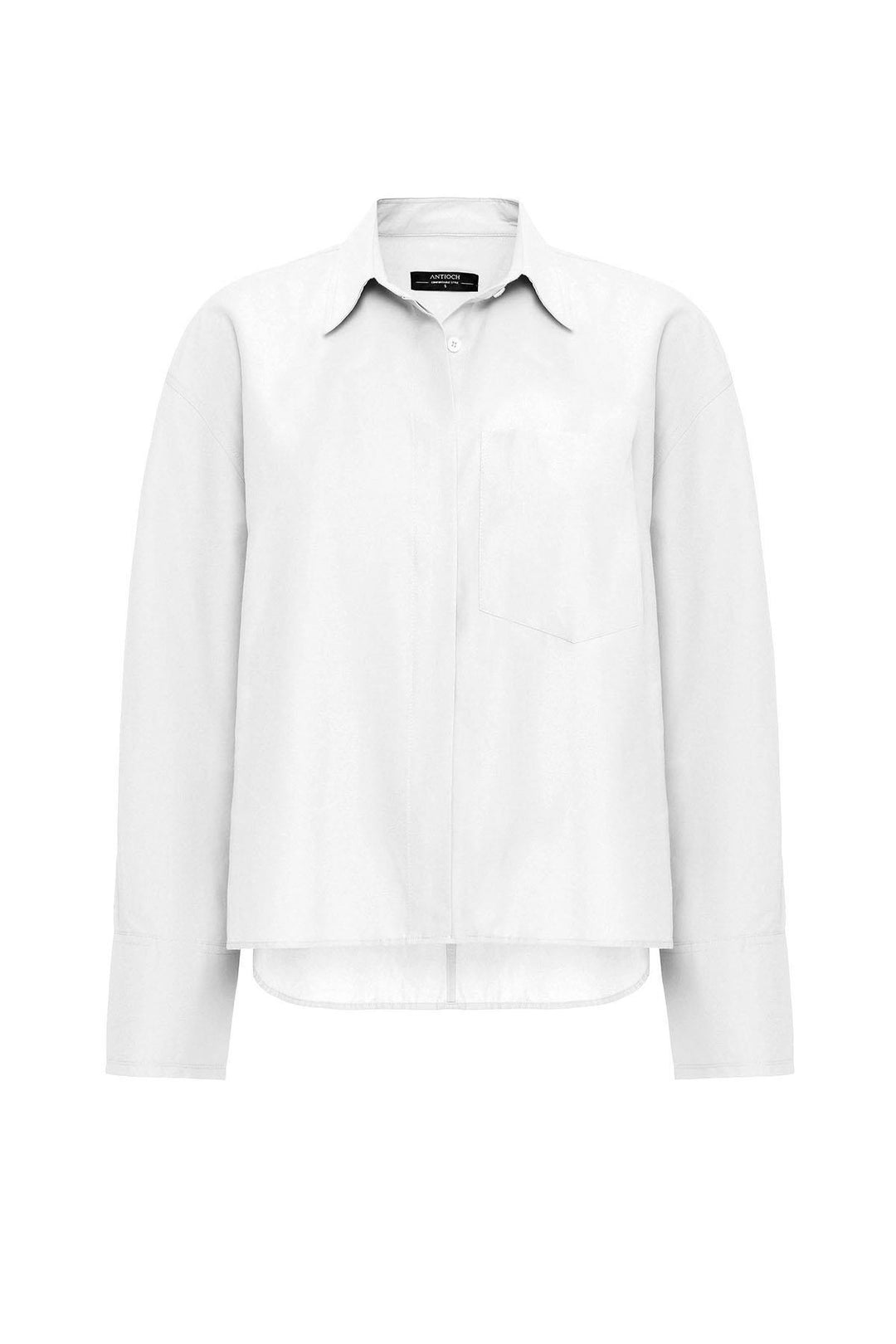 ANT Antioch White Women's Basic Poplin Shirt - East Point
