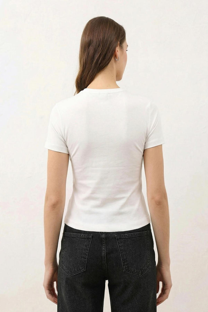 ANT Antioch Beyaz Kadın Basic T-Shirt - Freital
