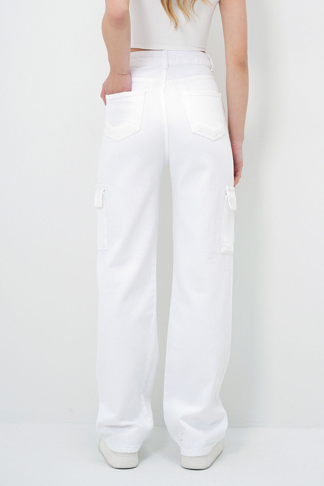 White Cargo Pocket Jeans BCHNW-251166 - Ourém