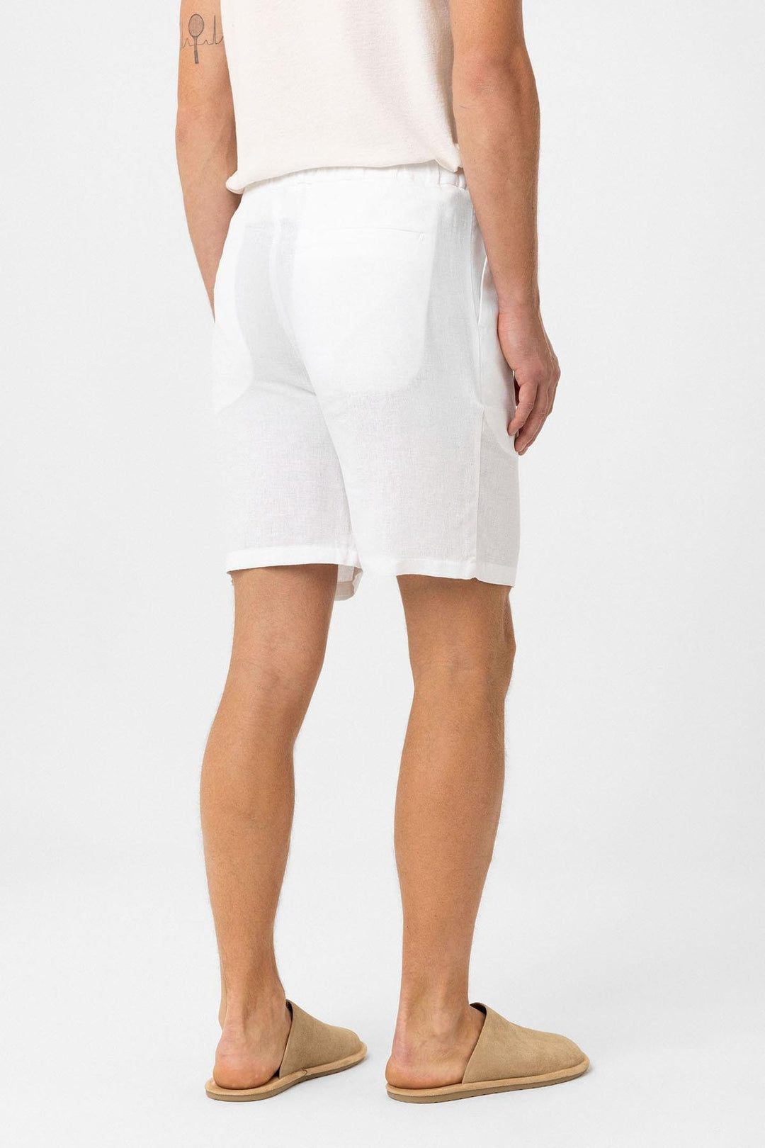 ANT Antioch White Linen Blend Men's Shorts - Denia