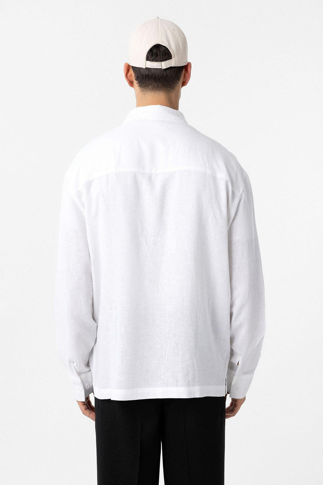 ANT Antioch White Linen Blend Relax Fit Men's Shirt - Avignon