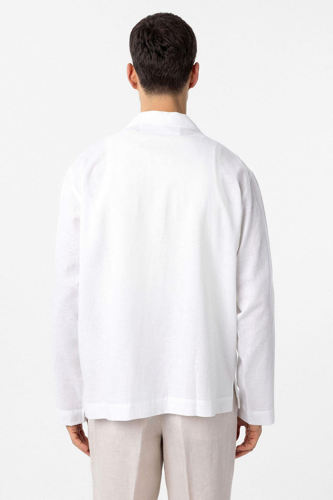 ANT Antioch White Linen Blend Relax Fit Men's Shirt - Camden