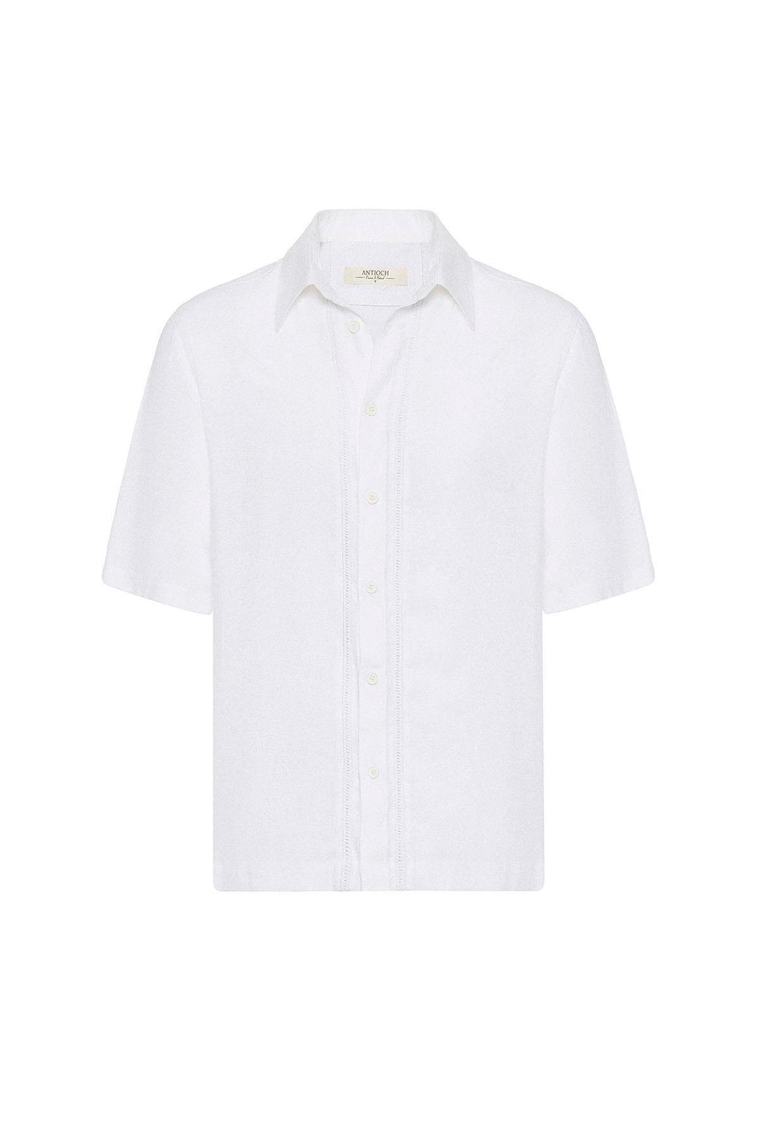 ANT Antioch White Linen Blend Relaxed Fit Men's Shirt - Cintalapa de Figueroa