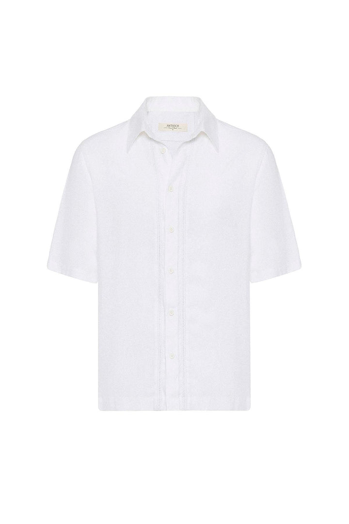 ANT Antioch White Linen Blend Relaxed Fit Men's Shirt - Cintalapa de Figueroa