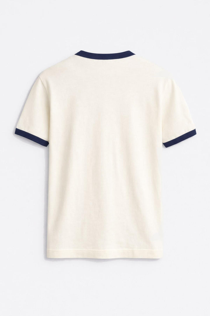 ANT Antioch Beyaz Kontrast Yaka Erkek T-Shirt - Modena