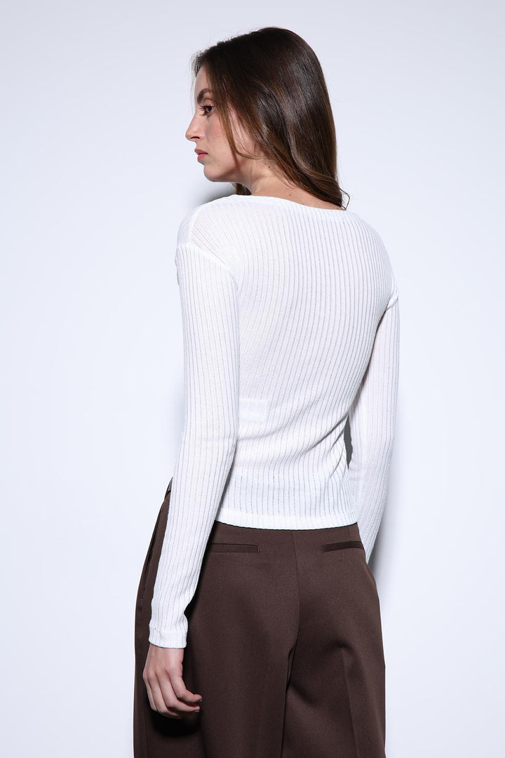 ANT Antioch White Wrap Women's Blouse - Eastvale