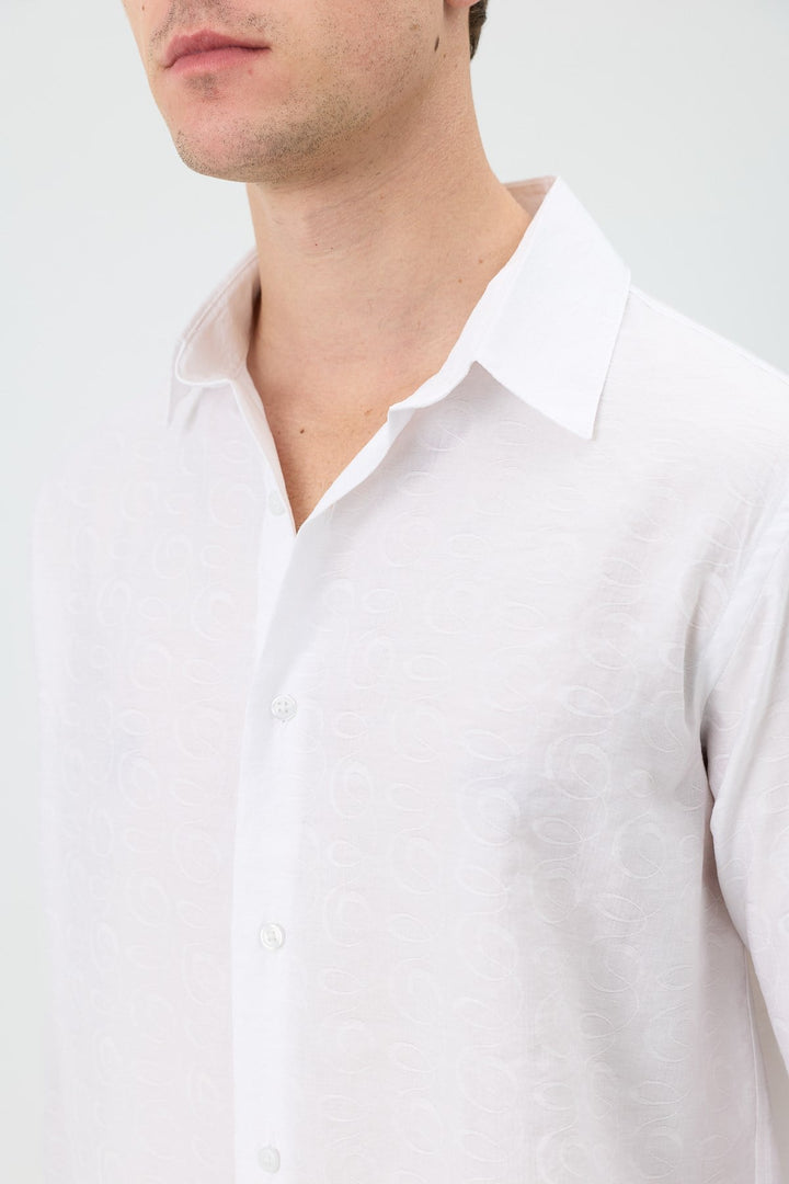 ANT Men's Patterned Shirt with Modal Blend - Mount Laurel