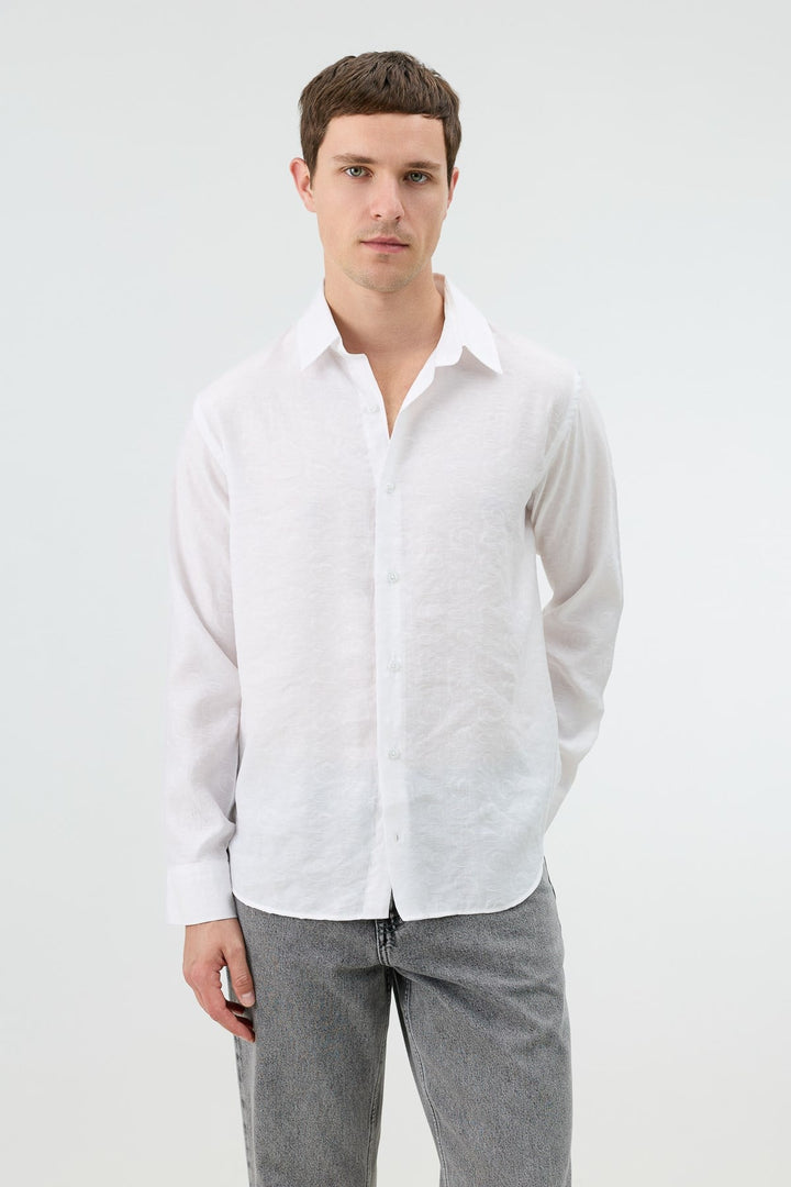 ANT Men's Patterned Shirt with Modal Blend - Mount Laurel