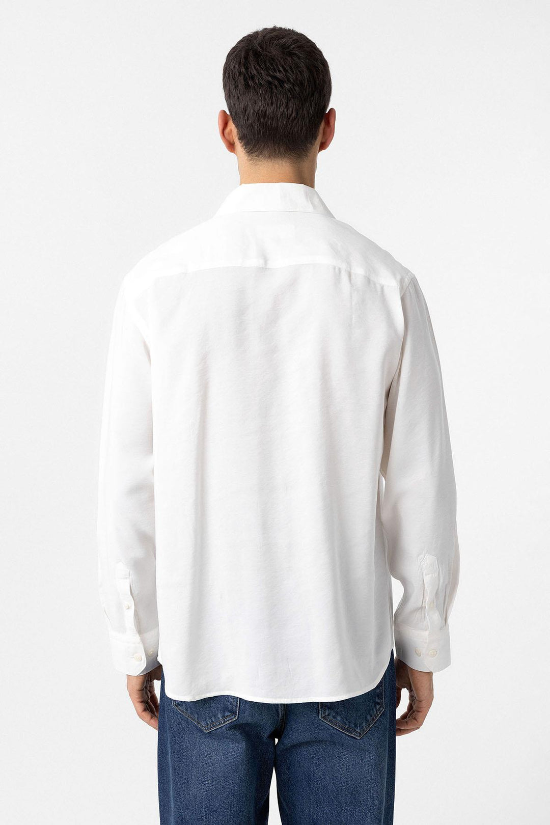 ANT Antioch White Modal Fabric Relax Fit Men's Shirt - Burlington