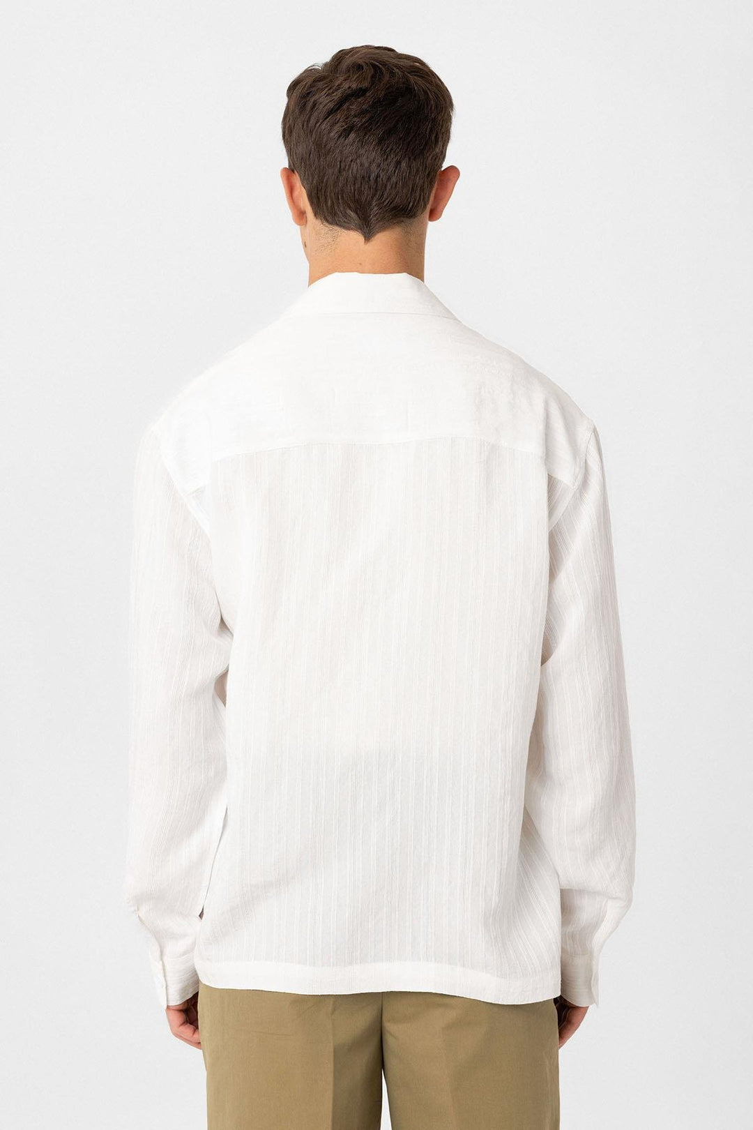 ANT Antioch White Oversize Textured Men's Shirt - Minatitlán