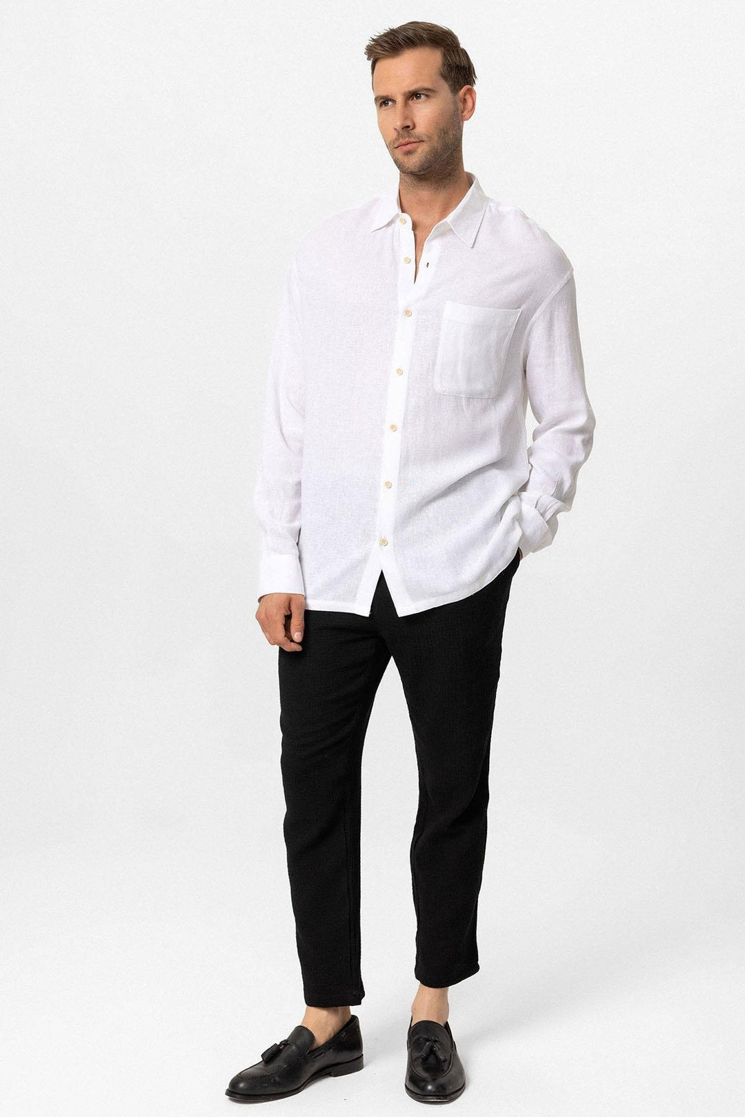 ANT Oversized Long Sleeve Men's Shirt - Georgetown