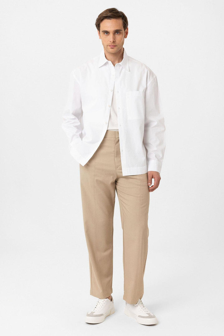 ANT Antioch White Cotton Relaxed Fit Men's Shirt - Gravesend