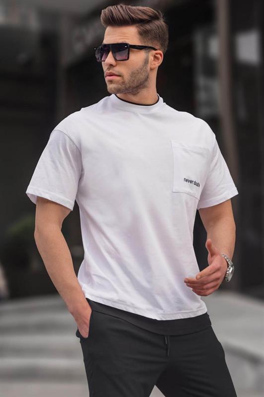 MDX White Patched Basic Men's T-Shirt 6090 - Catemaco