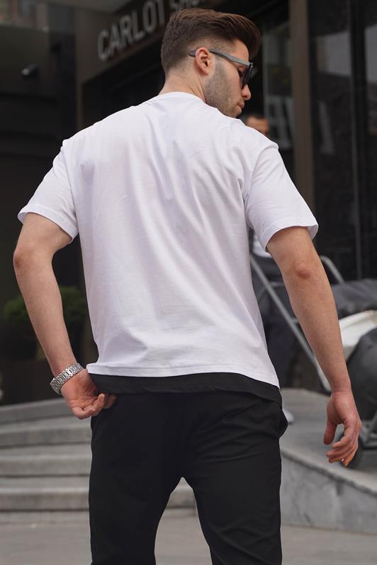 MDX White Patched Basic Men's T-Shirt 6090 - Catemaco