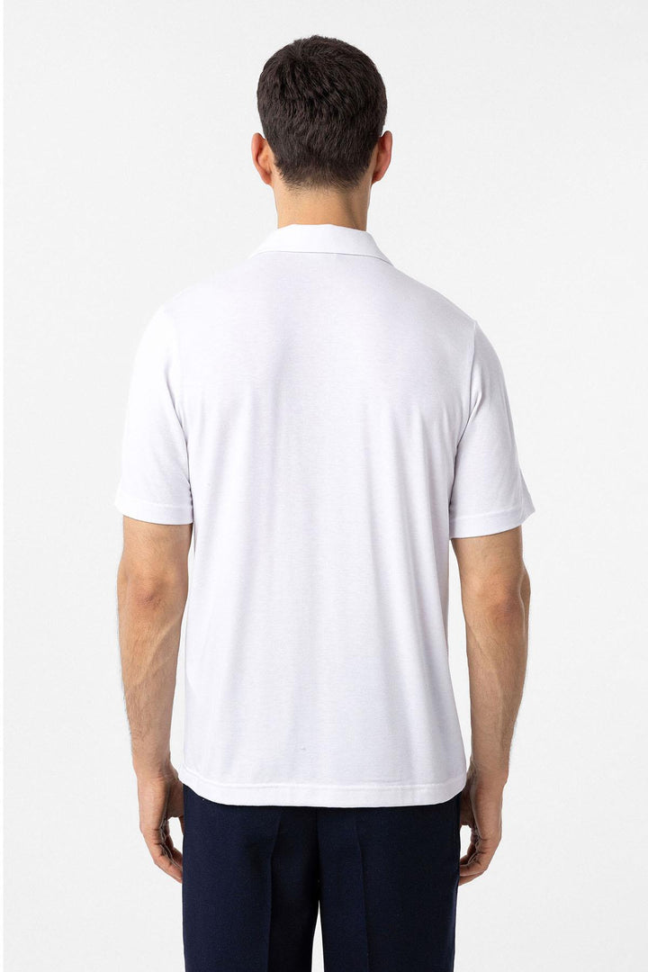ANT Antioch Beyaz Regular Fit Polo Yaka Erkek T-Shirt - Ellicott City