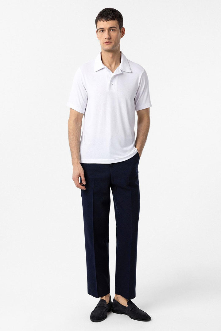 ANT Antioch Beyaz Regular Fit Polo Yaka Erkek T-Shirt - Ellicott City
