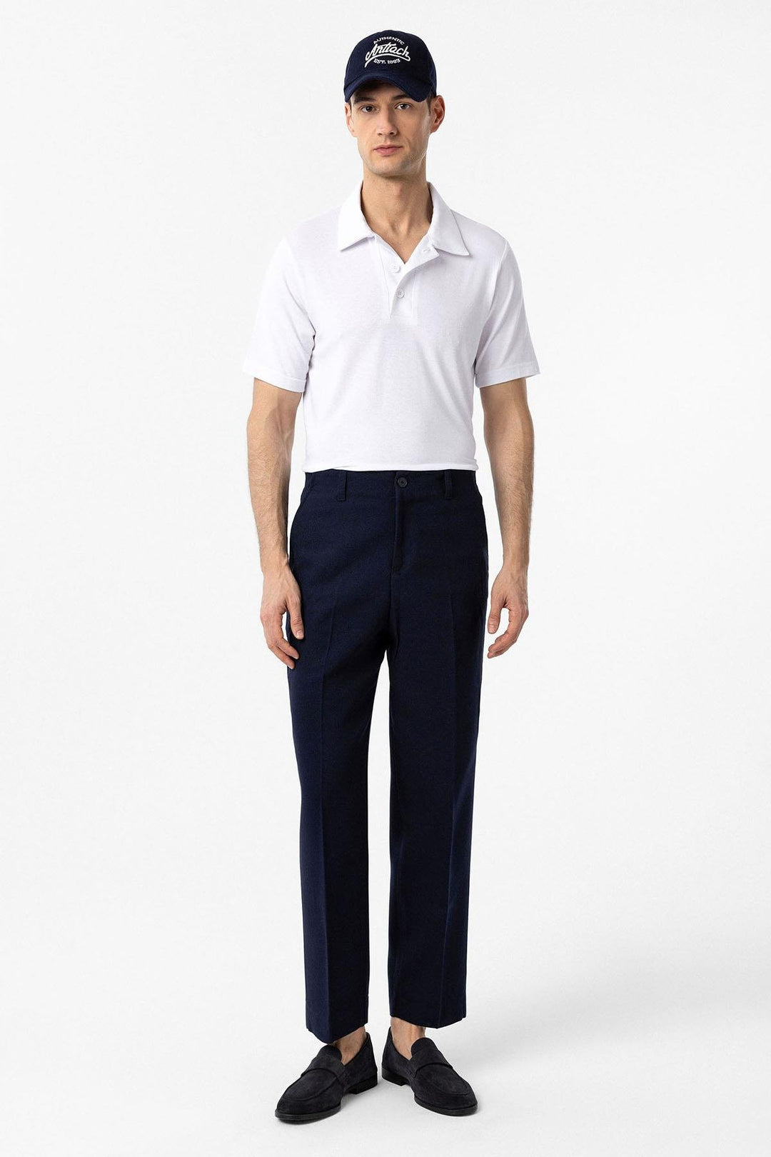 ANT Antioch Beyaz Regular Fit Polo Yaka Erkek T-Shirt - Ellicott City
