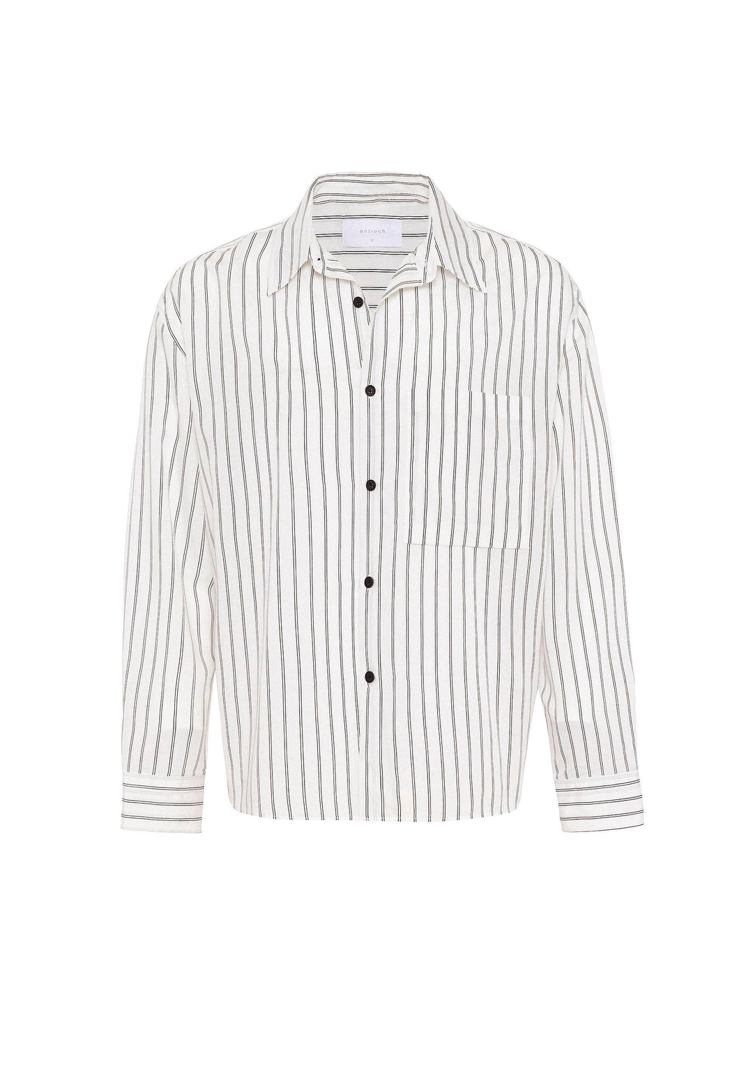 ANT Antioch White Relax Fit Striped Men's Shirt - Umán