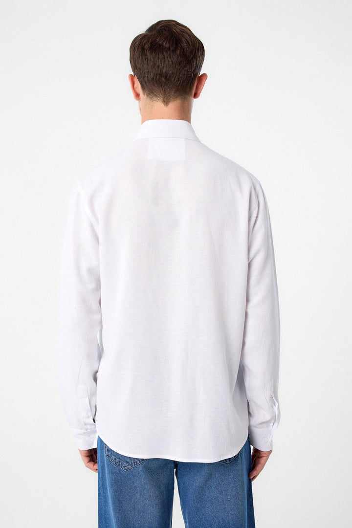 ANT Antioch White Relax Fit Linen Blend Men's Shirt - Grande Prairie