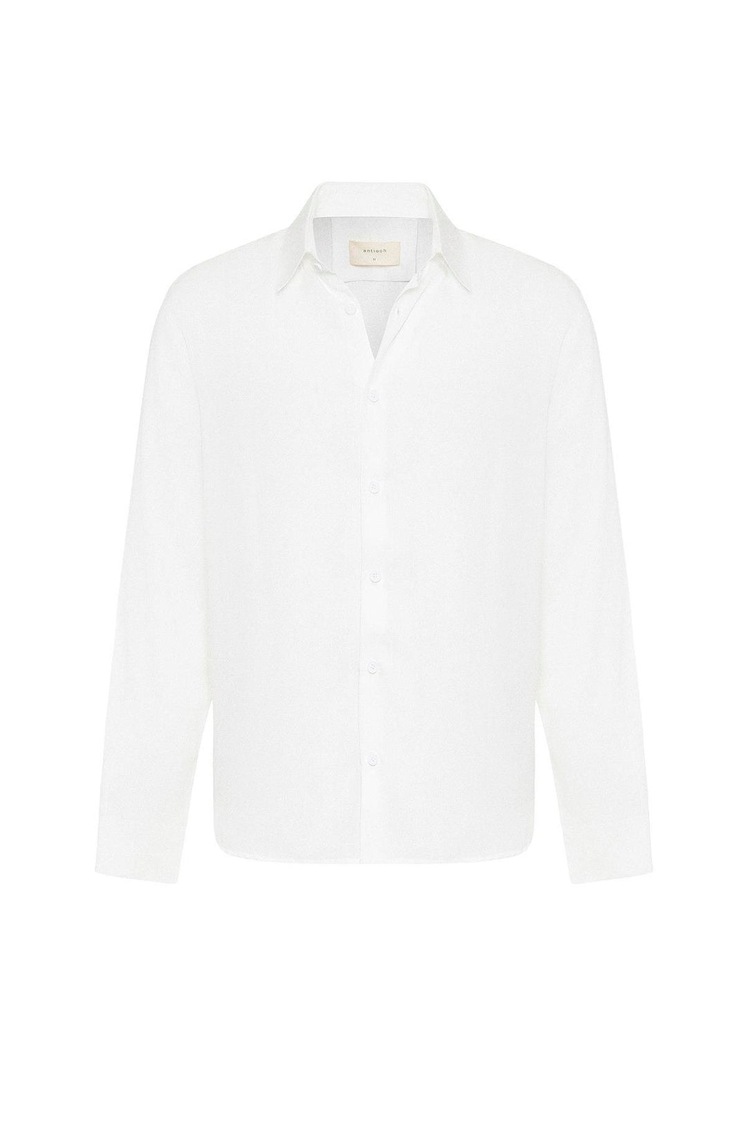 ANT Antioch White Relax Fit Lyocell Fabric Men's Shirt - Clamart