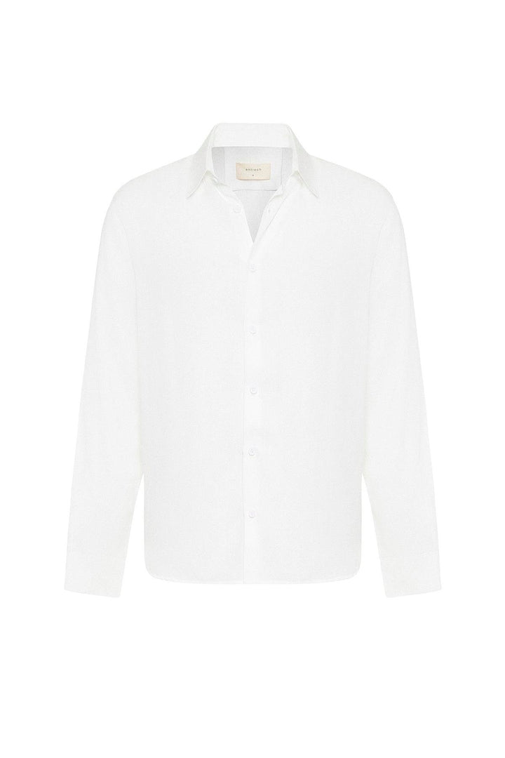 ANT Antioch White Relax Fit Lyocell Fabric Men's Shirt - Clamart