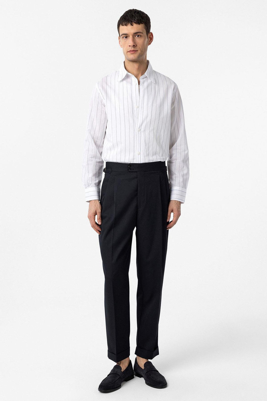 ANT Antioch White Relaxed Striped Men's Shirt - Grosseto