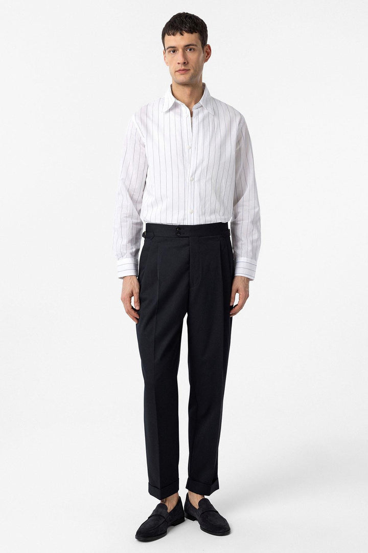 ANT Antioch White Relaxed Striped Men's Shirt - Grosseto