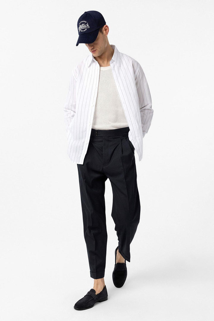 ANT Antioch White Relaxed Striped Men's Shirt - Grosseto
