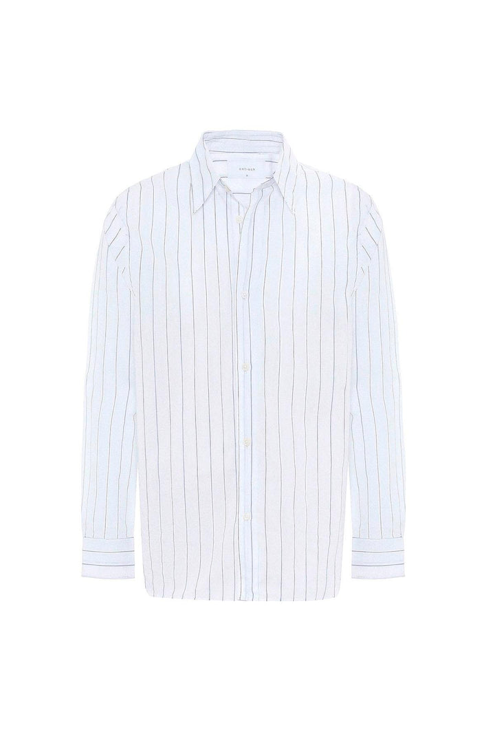 ANT Antioch White Relaxed Striped Men's Shirt - Grosseto