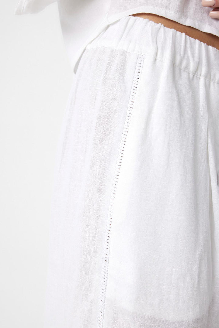ANT Antioch White Stripe Detailed Women's Pants - Orland Park