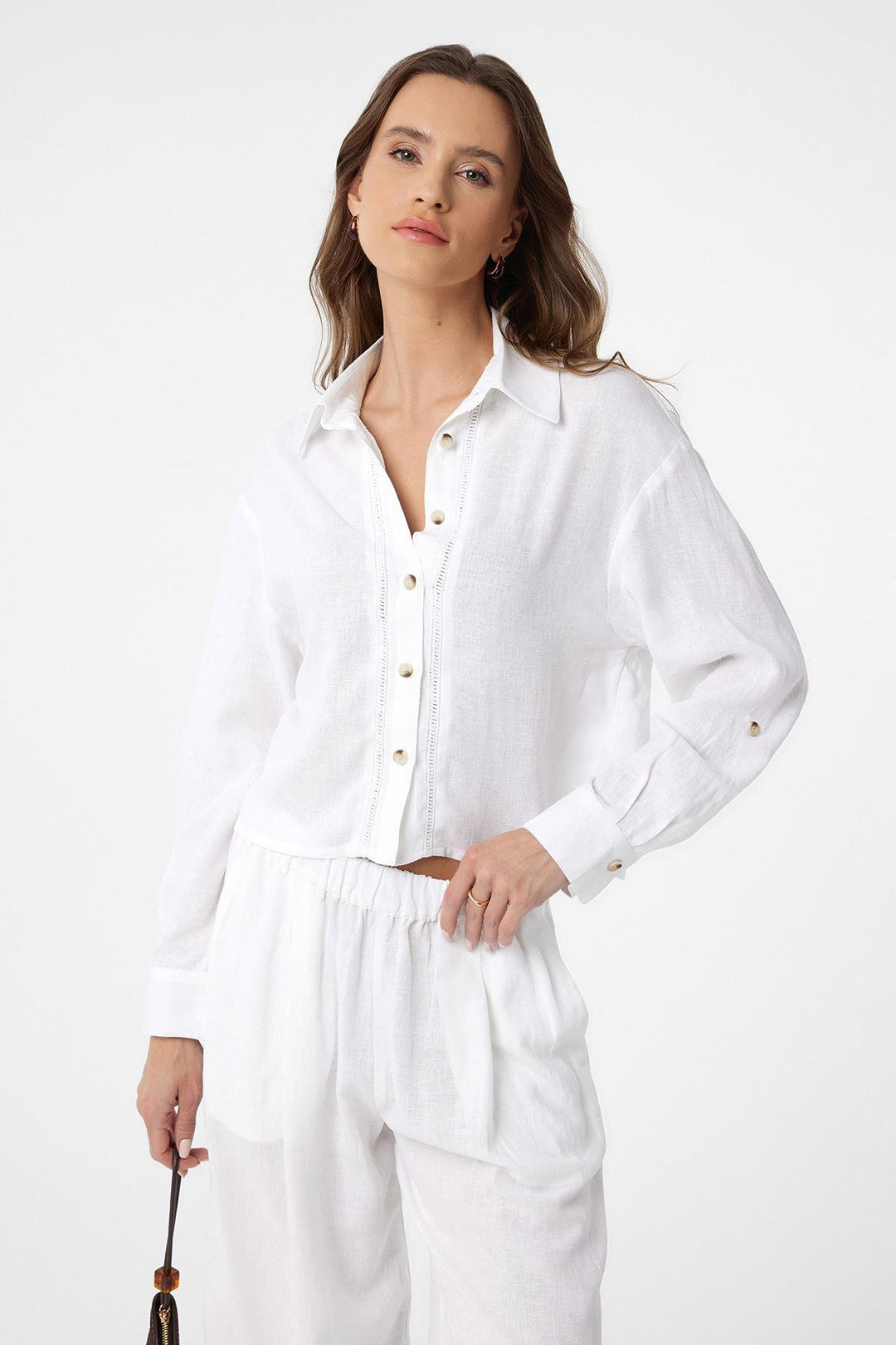 ANT Antioch White Striped Women's Shirt - Redlands