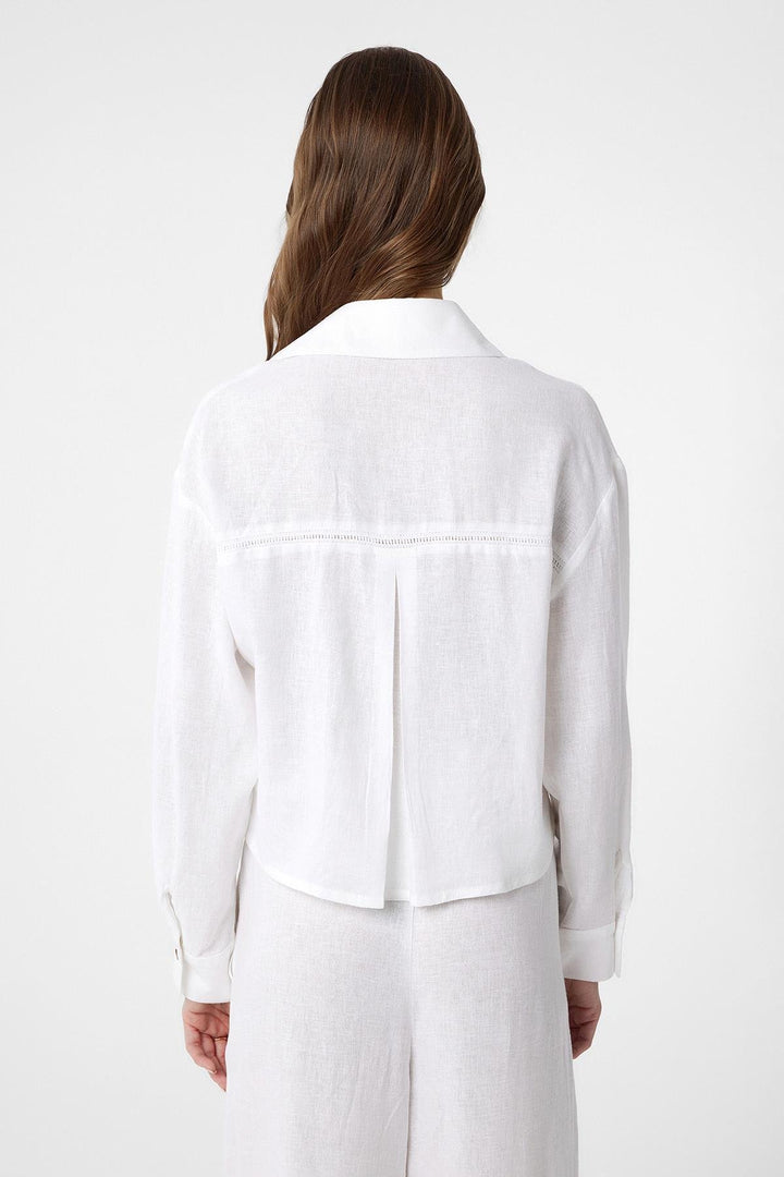 ANT Antioch White Striped Women's Shirt - Redlands