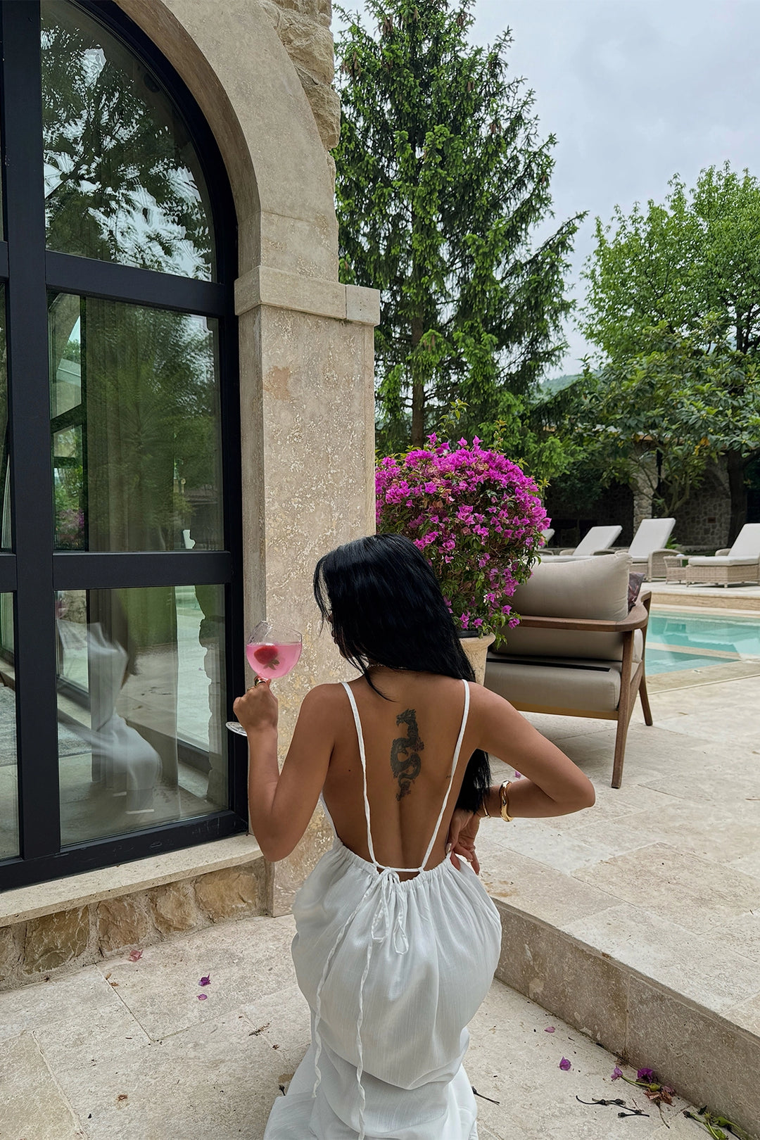 EYY Women White Back Detail Dress - Yecla