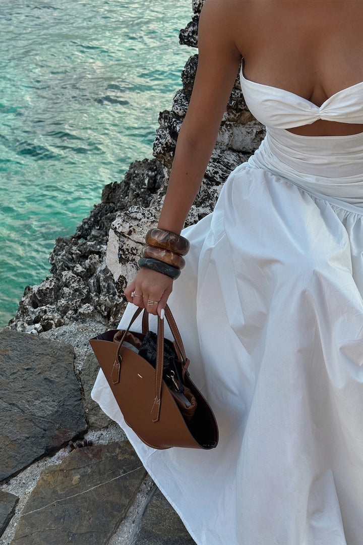EYY Women White Strapless Dress - Nantes