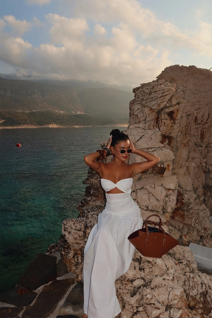 EYY Women White Strapless Dress - Nantes