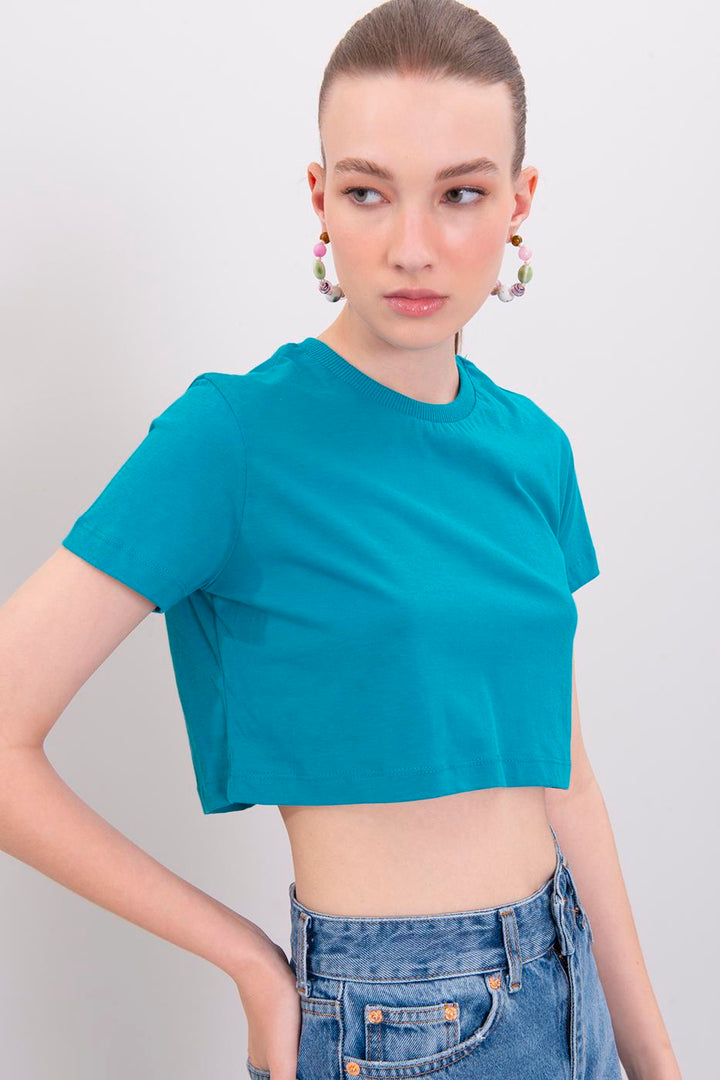 BSL Women Crew Neck Crop T-Shirt - Cicero