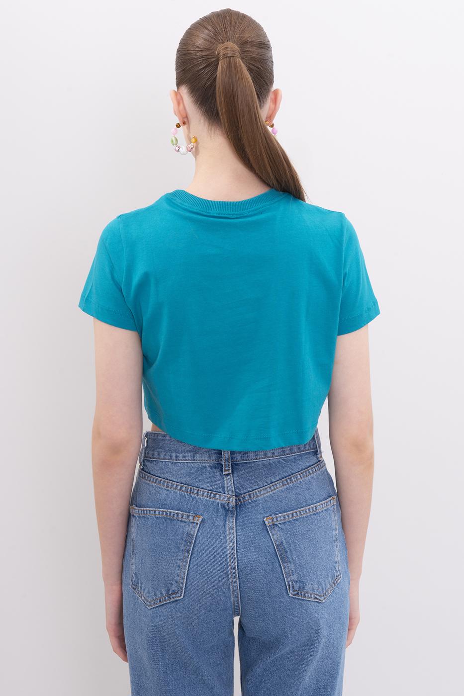 BSL Women Crew Neck Crop T-Shirt - Cicero