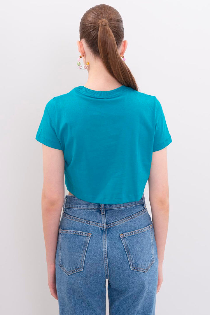BSL Women Crew Neck Crop T-Shirt - Cicero