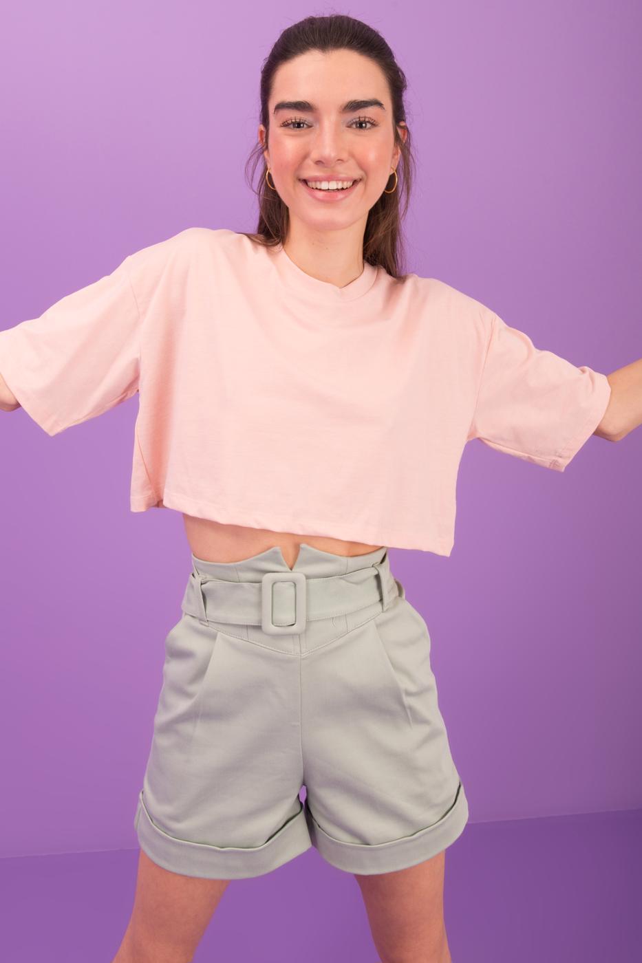 BSL Women Round Neck Short Sleeve Crop T-Shirt - Wentzville