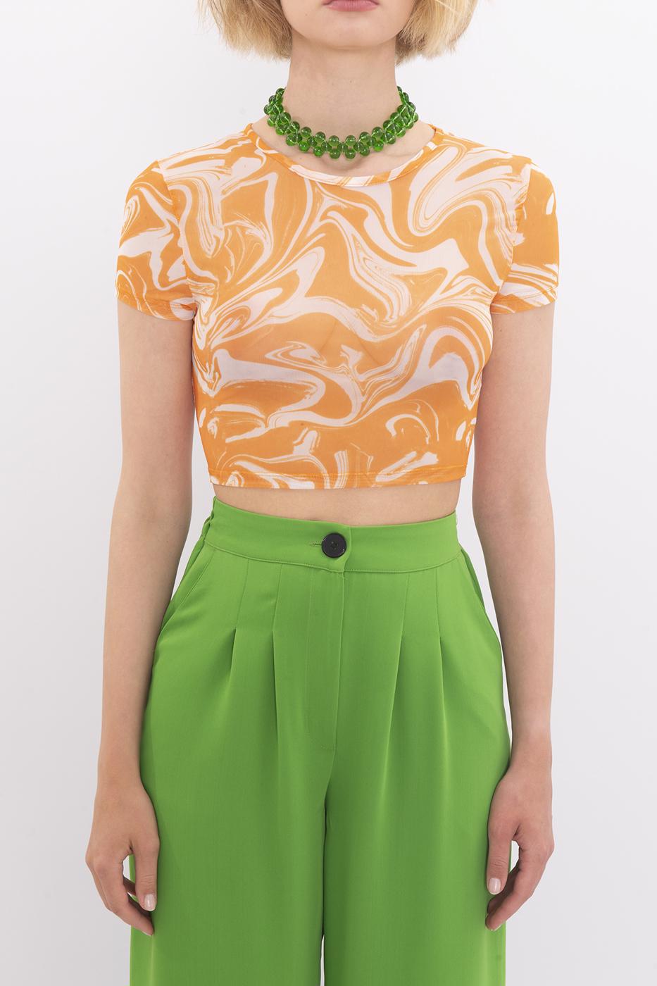 BSL Women Crew Neck Short Sleeve Tulle Body - Juchitán de Zaragoza