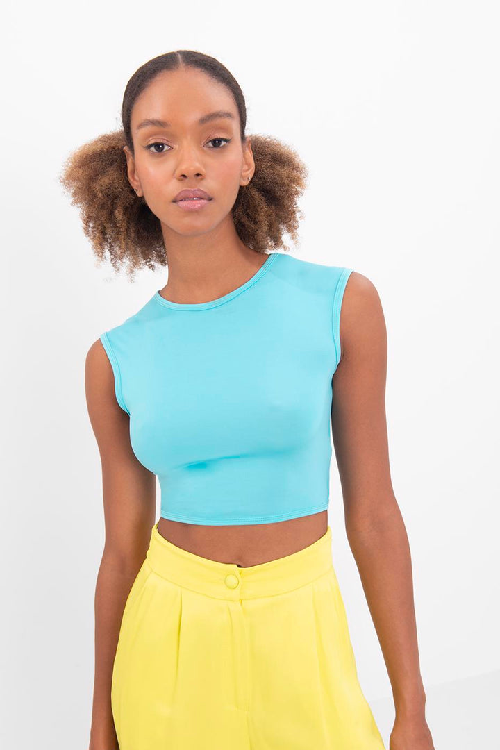 BSL Women Crew Neck Sleeveless Crop Body - Michigan City