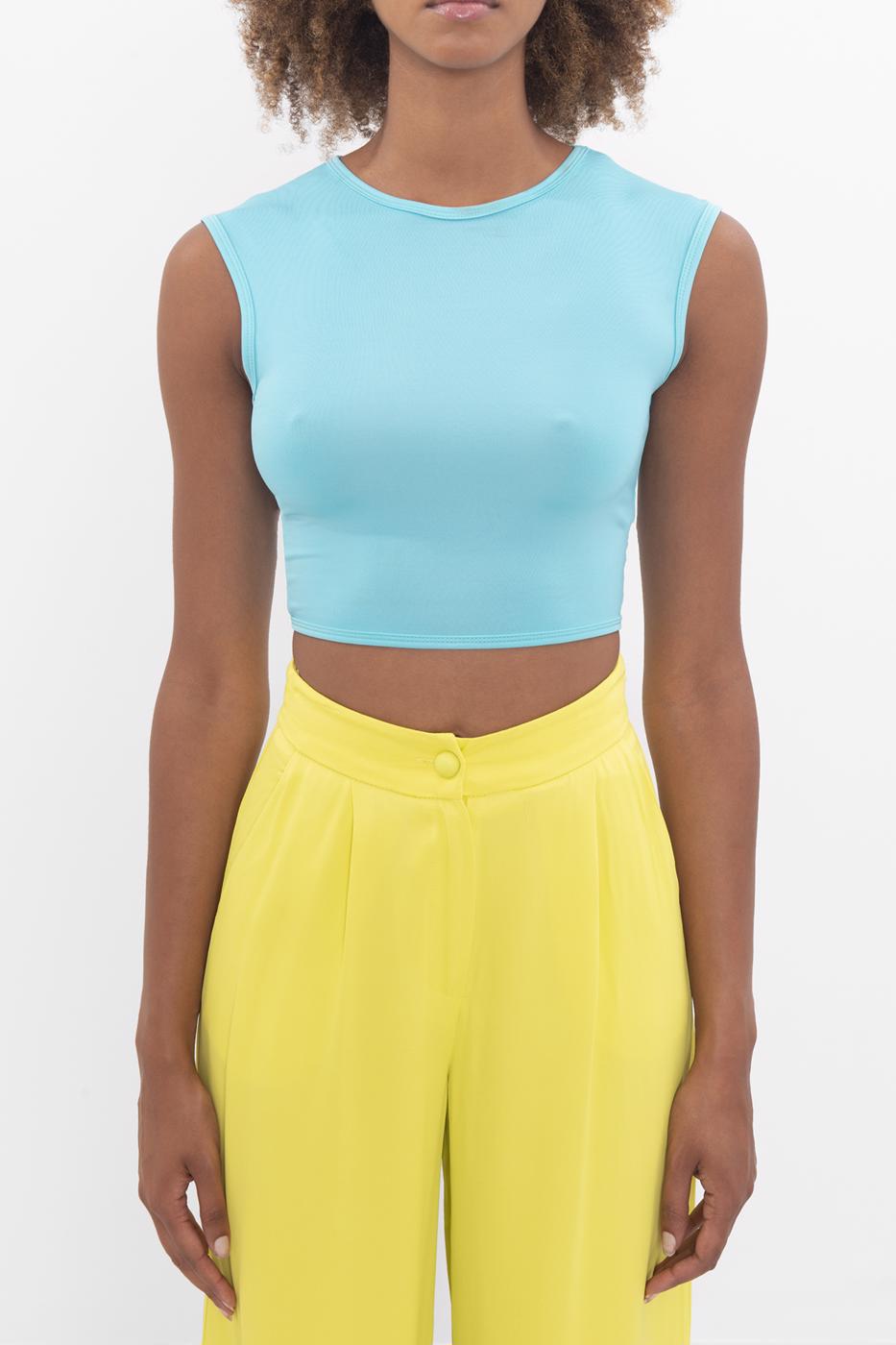 BSL Women Crew Neck Sleeveless Crop Body - Michigan City
