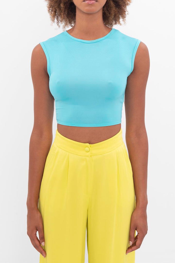 BSL Women Crew Neck Sleeveless Crop Body - Michigan City